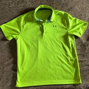 Under Armour Neon Yellow Heatgear Loosefit Polo